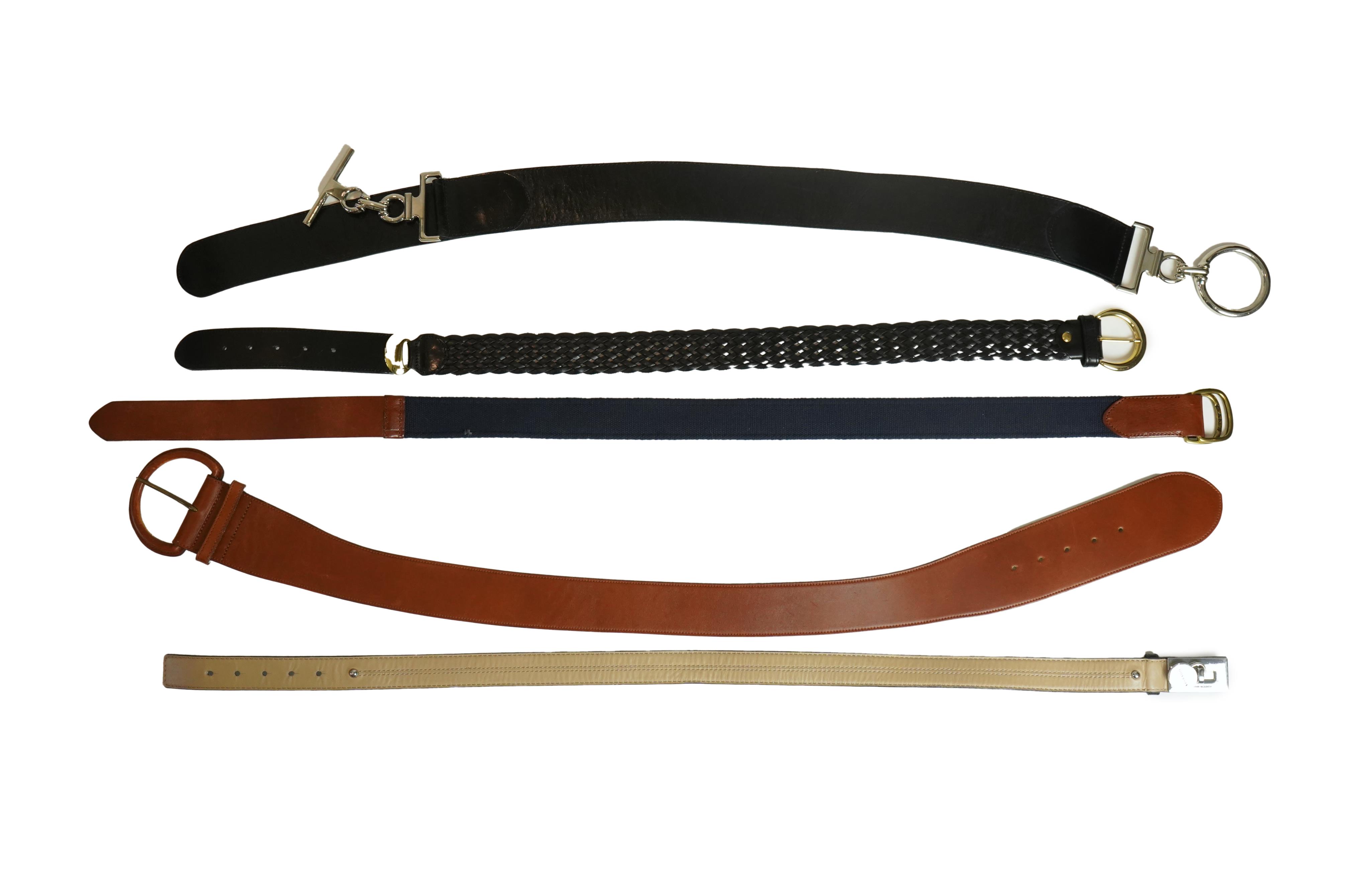 Five lady's belts